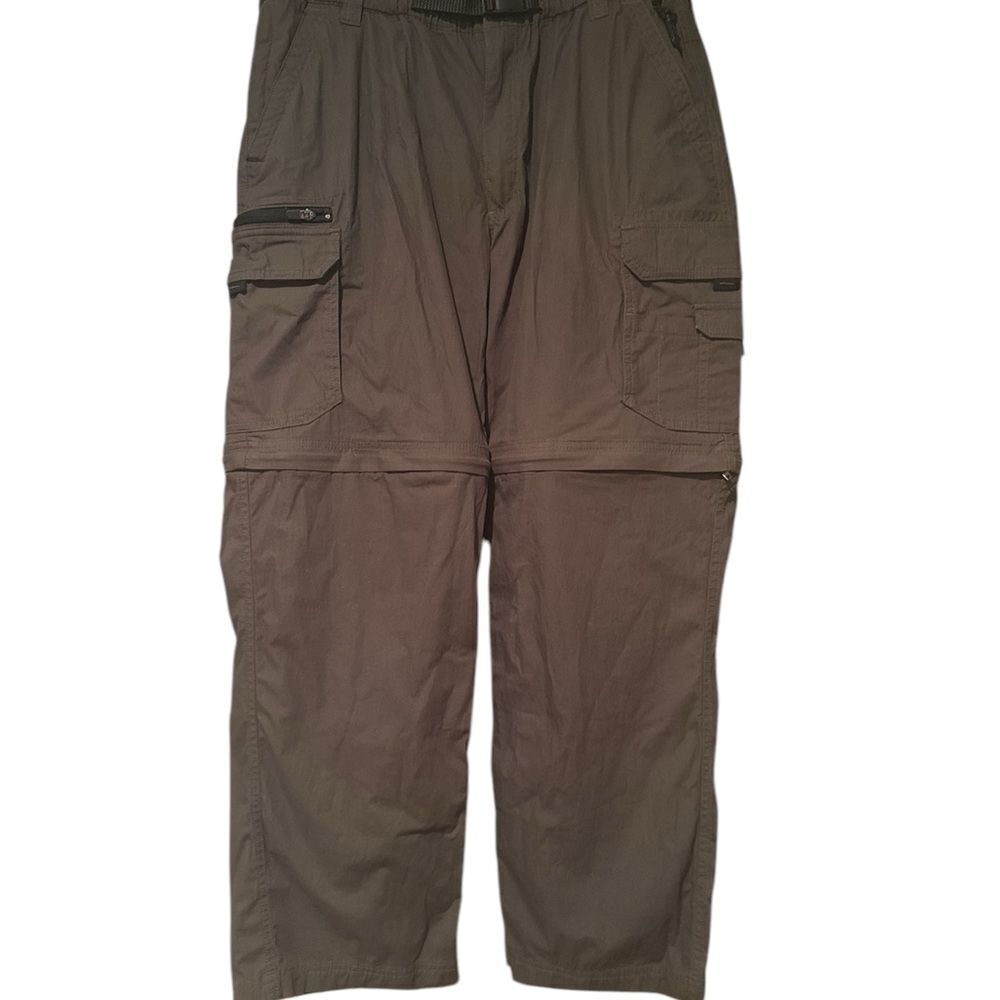 Olive Green Convertible Cargo Pants with Relaxed Fit and Comfortable Waistband